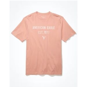 NWT! American Eagle, Super Soft Graphic T-Shirt, Peach, Size Large -NEW!